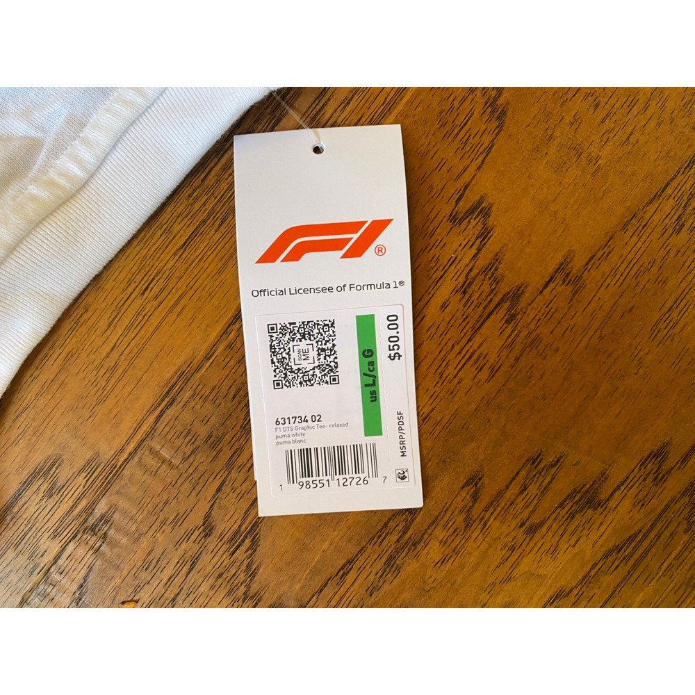 Puma Formula 1 Drive To Survive F1 Graphic T-Shirt White Mens Large 631734 02 - Picture 2 of 4